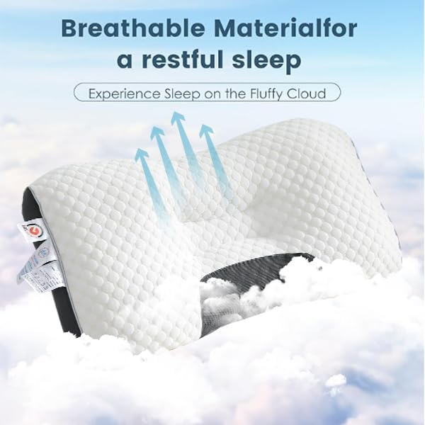 Pillow Knitted Massage Neck Adjustable Ergonomic Orthopedic Contour Support, High Quality Pillow Core Removable Cover For Sleeping Comfort