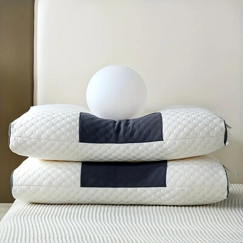 Pillow Knitted Massage Neck Adjustable Ergonomic Orthopedic Contour Support, High Quality Pillow Core Removable Cover For Sleeping Comfort