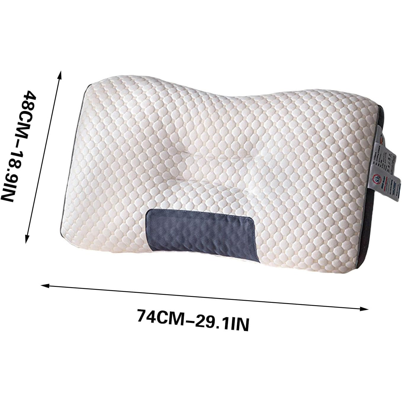 Pillow Knitted Massage Neck Adjustable Ergonomic Orthopedic Contour Support, High Quality Pillow Core Removable Cover For Sleeping Comfort