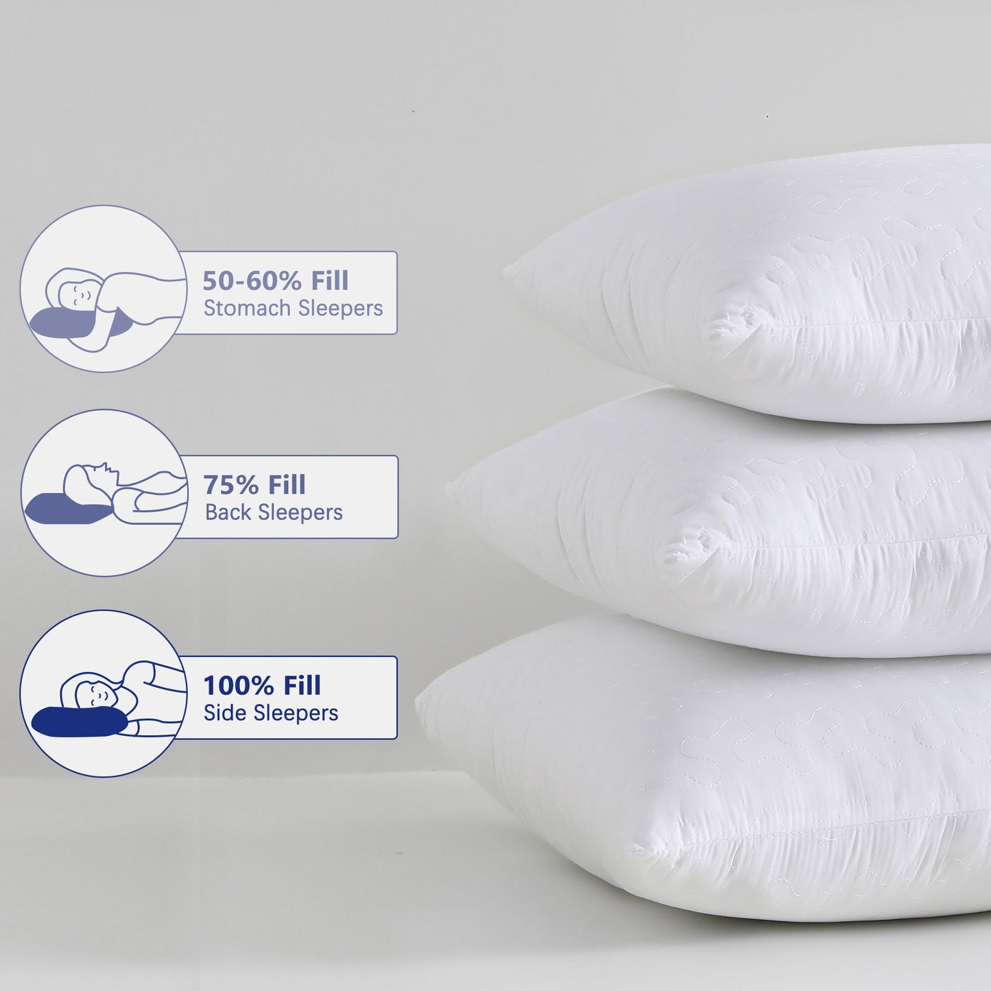 Sleepwill Firm Pillow 1 Pack Standard/Queen/King Size for All Season,Super Firm