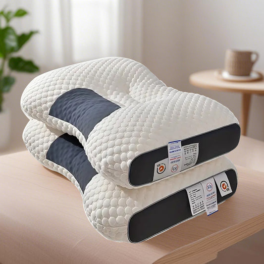 Pillow Knitted Massage Neck Adjustable Ergonomic Orthopedic Contour Support, High Quality Pillow Core Removable Cover For Sleeping Comfort