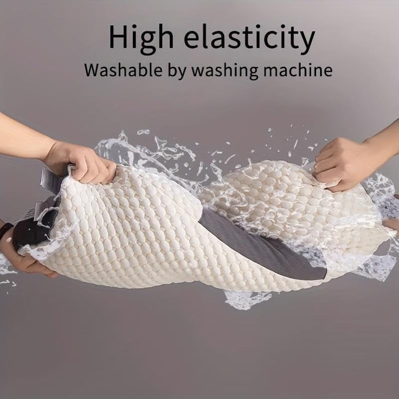 Pillow Knitted Massage Neck Adjustable Ergonomic Orthopedic Contour Support, High Quality Pillow Core Removable Cover For Sleeping Comfort