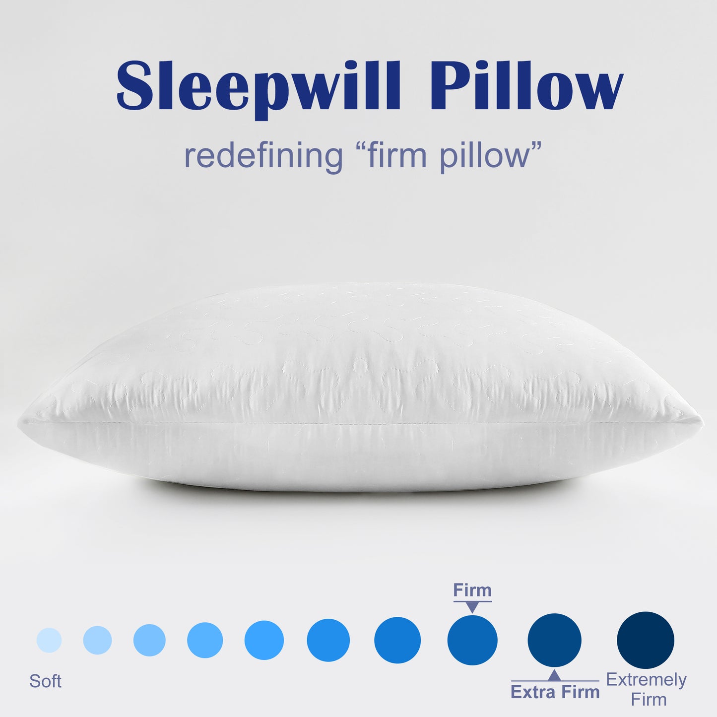 Sleepwill Firm Pillow 1 Pack Standard/Queen/King Size for All Season,Super Firm